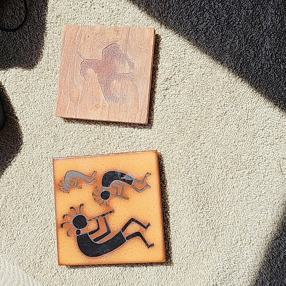 Indian stone coasters native american
